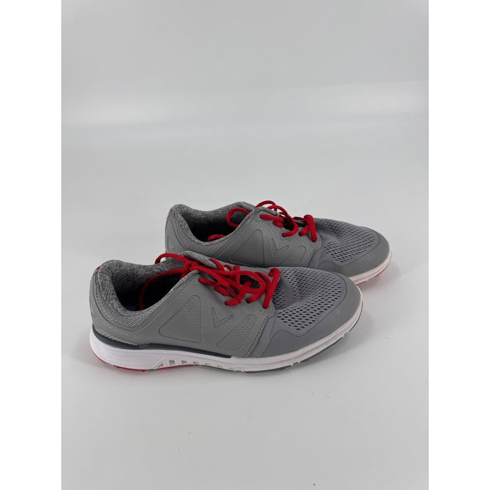 Callaway Golf Shoes CG121GR Mens Size 7 Wide Red Laces Grey Lightweight